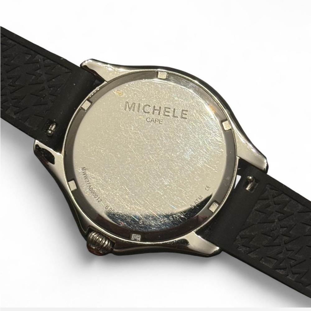 Michele Cape Spinner Black Dial Watch | Retail Tag $295 - Picture 7 of 8